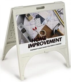 Sidewalk Sign With (2) 24 X 18 Poster Boards, Double-sided - White