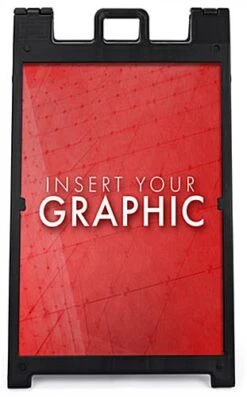 Sidewalk Sign For 24 X 36 Poster Boards, Double-Sided, Fillable Base - Black -LuxeDisplay Shop bswp2436bk.ra11 preview