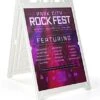 Sidewalk Sign For 24 X 36 Poster Boards, Double-Sided, Fillable Base - White