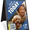 24 X 36 Sidewalk Sign For Posters, 2 Sided, Non-Glare Lenses, Fillable Base - Black