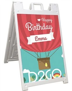 24 X 36 Sidewalk Sign For Posters, 2 Sided, Non-Glare Lenses, Fillable Base - White