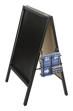 Literature Pocket For A-Frame Sign, Adjustable Divider, Acrylic Card Slot - Black -LuxeDisplay Shop cabasketbk.ra4 preview
