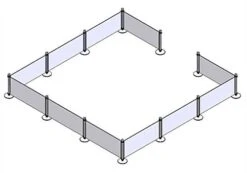 Café Barrier System W/ 11 Custom Banners (1 Color Printing) & 12 Stanchions - Black 11 Café Barrier System W/ 11 Custom Banners (1 Color Printing) & 12 Stanchions - Black -LuxeDisplay Shop cafe11bnr12.ra4 preview