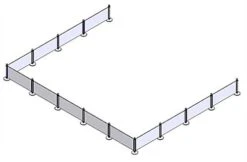 Café Barrier System W/ 13 Custom Banners (1 Color Printing) & 14 Stanchions - Black 11 Café Barrier System W/ 13 Custom Banners (1 Color Printing) & 14 Stanchions - Black -LuxeDisplay Shop cafe13bnr.ra4 preview