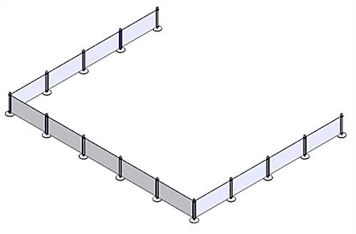 Café Barrier System W/ 13 Custom Banners (1 Color Printing) & 14 Stanchions - Black 7 Café Barrier System W/ 13 Custom Banners (1 Color Printing) & 14 Stanchions - Black - Image 5