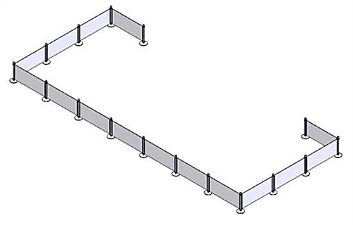 Café Barrier System W/ 15 Banners & 16 Stanchions - Black 7 Café Barrier System W/ 15 Banners & 16 Stanchions - Black - Image 5