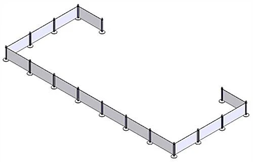 Café Barrier With 15 Banners And 16 Stanchion Posts - Double Sided Printing 8 Café Barrier With 15 Banners And 16 Stanchion Posts - Double Sided Printing - Image 6