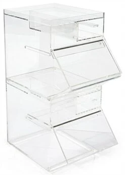 1 Gallon Acrylic Candy Bin W/ Slide-In Door & Scoop - Clear -LuxeDisplay Shop cansc99v2.ra3 preview