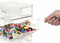 1 Gallon Acrylic Candy Bin W/ Slide-In Door & Scoop - Clear -LuxeDisplay Shop cansc99v2.ra4 preview