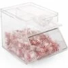 1 Gallon Acrylic Candy Bin W/ Slide-In Door & Scoop - Clear