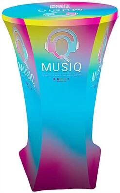 27 X 47 Stretch Cocktail Table Cover - Custom Printing