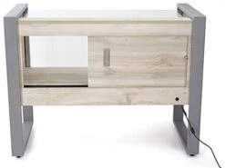 47" Tempered Glass Display Case, Top LED Lights, Locking Sliding Door - Gray -LuxeDisplay Shop clmodc1.ra2 preview