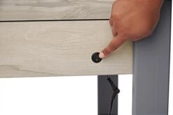 47" Tempered Glass Display Case, Top LED Lights, Locking Sliding Door - Gray -LuxeDisplay Shop clmodc1.ra5 preview