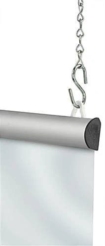 Vinyl Sneeze Shield With Aluminum Snap Rails, Ceiling Hanging - Clear 5 Vinyl Sneeze Shield With Aluminum Snap Rails, Ceiling Hanging - Clear - Image 3