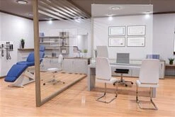 Vinyl Sneeze Shield With Aluminum Snap Rails, Ceiling Hanging - Clear -LuxeDisplay Shop clrhb4848.ra6a preview