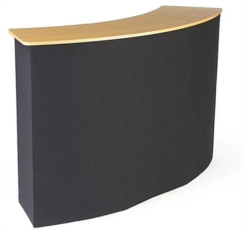 61"w Portable Counter With Inner Shelves - Black 3 61"w Portable Counter With Inner Shelves - Black