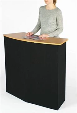 43"w Portable Counter With Inner Shelves - Black -LuxeDisplay Shop cntpuvlblk.ra1 preview