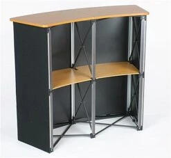 43"w Portable Counter With Inner Shelves - Black -LuxeDisplay Shop cntpuvlblk.ra2 preview