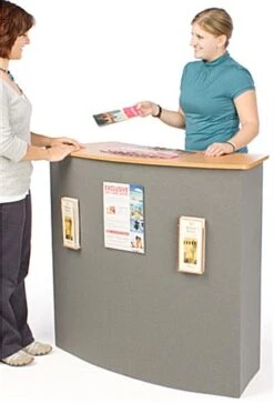 43"w Portable Counter With Inner Shelves - Gray -LuxeDisplay Shop cntpuvlgry.ra3 preview