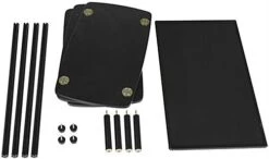 40.75” Tall Portable Counter W/ Inner Shelf, Hook-and-Loop Panel - Black -LuxeDisplay Shop cntrctblk.ra4 preview