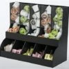 Condiment Organizer, 10 Compartments W/ Clear Front, Tabletop - Black -LuxeDisplay Shop con10slbig propped dsc8936 preview