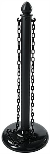 QueuePole.Outdoor Black Stanchion Post With 6.5’ Black Linked Chain 5 QueuePole.Outdoor Black Stanchion Post With 6.5’ Black Linked Chain - Image 3