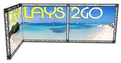 20' X 8' Trade Show Truss Booth W/ Double Sided Custom Graphics - Black -LuxeDisplay Shop crwecrng.ra1 preview