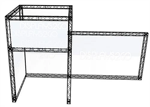 20’ X 12' Trade Show Truss Booth With Header - Black 3 20’ X 12' Trade Show Truss Booth With Header - Black