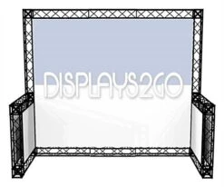 10' X 10’ Trade Show Truss Booth With Sidewalls - Black -LuxeDisplay Shop crwmsnn.ra1 preview