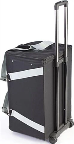 61"w Portable Counter With Clamp-on IPad Enclosure And Interior Shelves - Black -LuxeDisplay Shop ctr5ipdcbk.ra2 preview