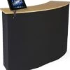 61"w Portable Counter With Clamp-on IPad Enclosure And Interior Shelves - Black -LuxeDisplay Shop ctr5ipdcbk.rw preview