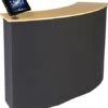61"w Portable Counter With IPad Enclosure & Interior Shelves - Black -LuxeDisplay Shop ctr5ipdgbk.rw preview