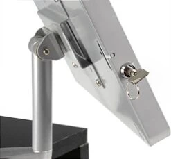 31"w Portable Counter W/ Header, Inner Shelf, Clamping IPad Enclosure - White 15 31"w Portable Counter W/ Header, Inner Shelf, Clamping IPad Enclosure - White -LuxeDisplay Shop ctrpipdcsl.ra6 preview