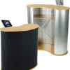40"w Portable Counter With Silver Screw-in IPad Enclosure, Bean Shaped -LuxeDisplay Shop ctrvipgcsl.rw preview