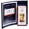 13 X 11 Sign Holder For Tabletop With Pocket For 4 X 9 Brochures, Concave - Black