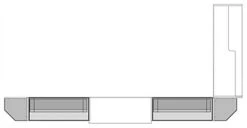 Retail Counter Configuration W/ 6 Components, White Finish & Tempered Glass Shelves 9 Retail Counter Configuration W/ 6 Components, White Finish & Tempered Glass Shelves -LuxeDisplay Shop cw6aewh.ra2 preview