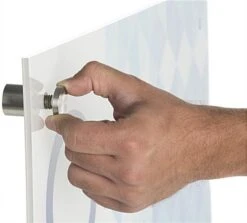 White Retail Counter Configuration W/ 6 Components, Custom Printed Graphic Panels -LuxeDisplay Shop cw6aewhcg.ra4 preview