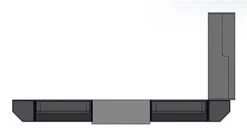 Retail Counter Configuration W/ 6 Components, Black Finish & Tempered Glass Shelves -LuxeDisplay Shop cw6c3.ra3 preview
