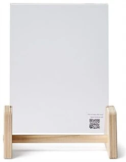 8.5 X 11 Sign Holder W/ Polycarbonate Panel, Slant Back, Collapsible - Natural -LuxeDisplay Shop db8511shvt.ra2 preview