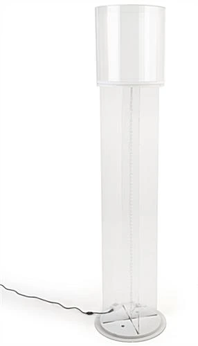 14" Round Display Case W/ Interior LED Lights & Custom Wraparound Graphics - Clear 8 14" Round Display Case W/ Interior LED Lights & Custom Wraparound Graphics - Clear - Image 6