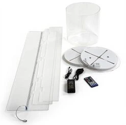 14" Round Display Case W/ Interior LED Lights & Custom Wraparound Graphics - Clear 15 14" Round Display Case W/ Interior LED Lights & Custom Wraparound Graphics - Clear -LuxeDisplay Shop dcaround.ra6 preview