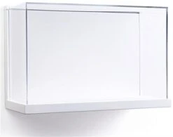 17.5 X 12 Wall Display Case W/ Lift-Off Acrylic Top - White -LuxeDisplay Shop dccubesmwh.ra2 preview