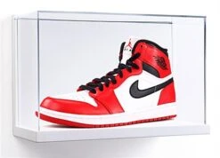 17.5 X 12 Wall Display Case W/ Lift-Off Acrylic Top - White