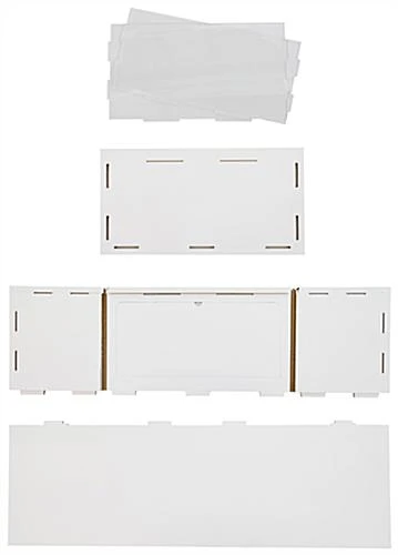 33" Eco-Friendly Display Case W/ Flat Pack Design, Recycled - White 8 33" Eco-Friendly Display Case W/ Flat Pack Design, Recycled - White - Image 6