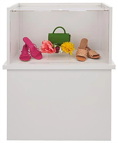 33" Eco-Friendly Display Case W/ Flat Pack Design, Recycled - White 4 33" Eco-Friendly Display Case W/ Flat Pack Design, Recycled - White - Image 2