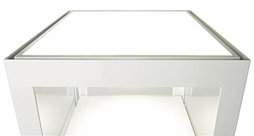 20" Acrylic Display Case W/ Interior LED Lights, Locking Fixed Shelves- White 9 20" Acrylic Display Case W/ Interior LED Lights, Locking Fixed Shelves- White - Image 7