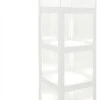 20" Acrylic Display Case W/ Interior LED Lights, Locking Fixed Shelves- White -LuxeDisplay Shop dcisdwh.ra1 preview