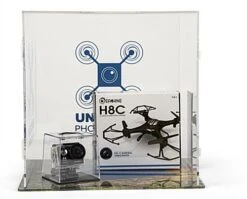 15 X 15 Countertop Display Case, Collapsible, Acrylic, Custom Graphics - Clear -LuxeDisplay Shop dcknockdsg.ra2 preview