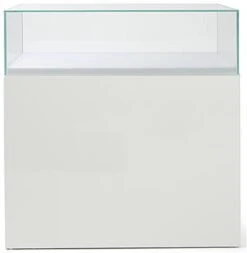 39"w Glass Display Case, LED Surface Light, Removable Top, Floor Standing - White -LuxeDisplay Shop dcphzdc.ra3 preview