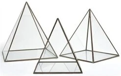 12 X 15 Medium Glass Pyramid Display Case With Copper Frame - Clear 14 12 X 15 Medium Glass Pyramid Display Case With Copper Frame - Clear -LuxeDisplay Shop dcpipetl.ra5 preview